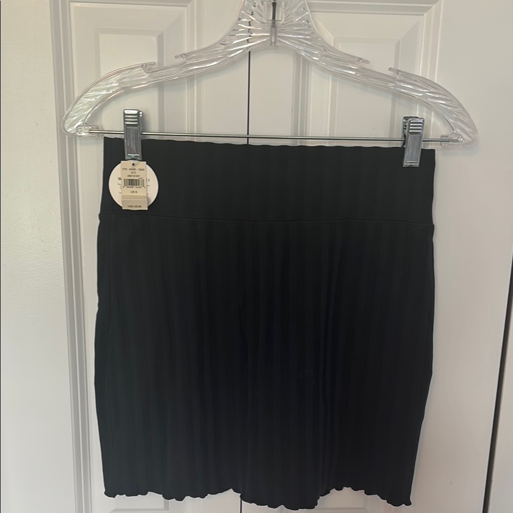 Aerie Black Ribbed Pencil Mini Skirt